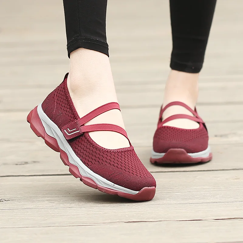 Women Flats Shoes Summer Mesh Sneakers Breathable Casual Shoes Women Loafers Lady Soft Walking Sneaker Boat Shoe Zapatos Mujer