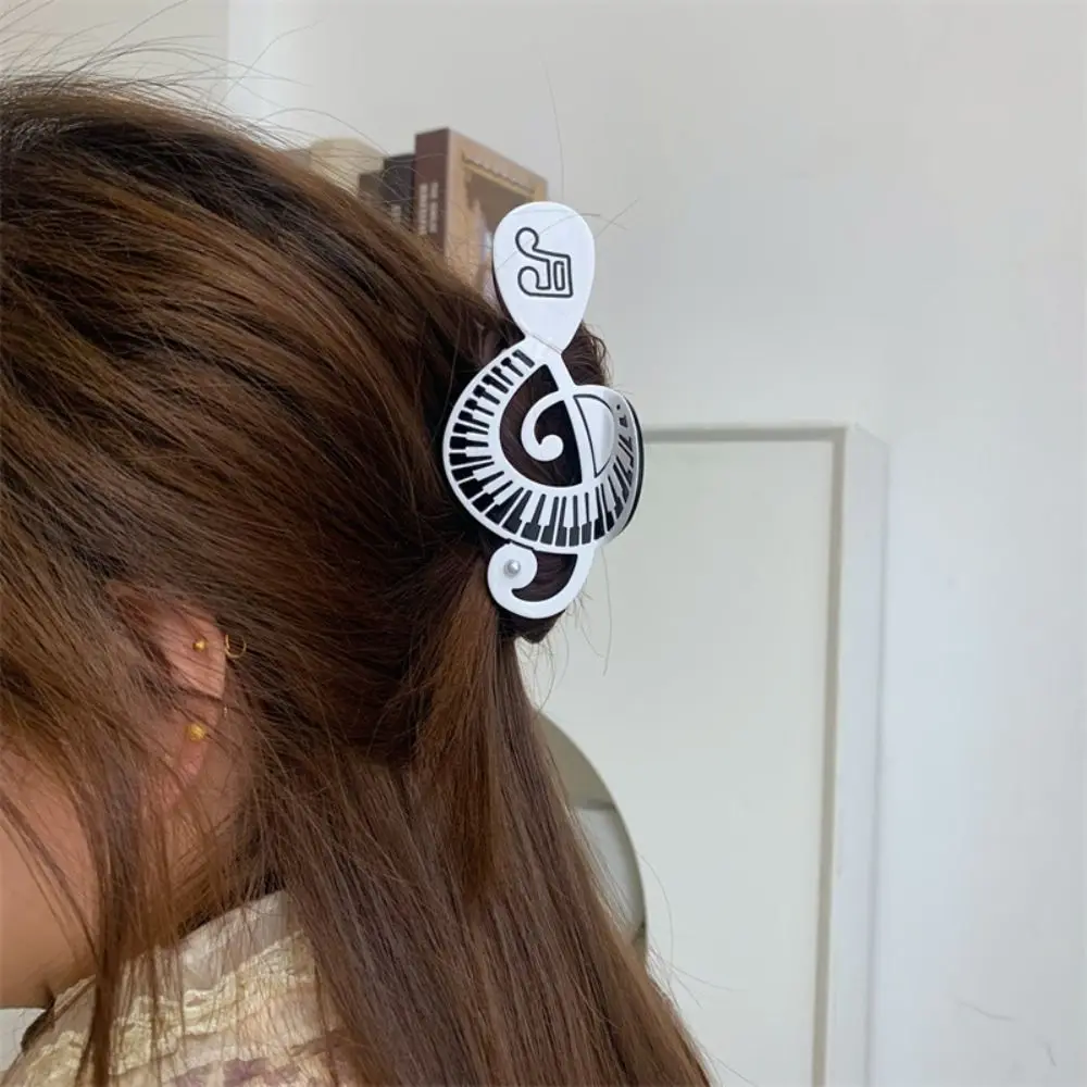 

Fashion Acetic Acid Acetate Guitar Hair Claw Video Tape Violin Music Hair Clip Piano Creative Big Shark Clip Female