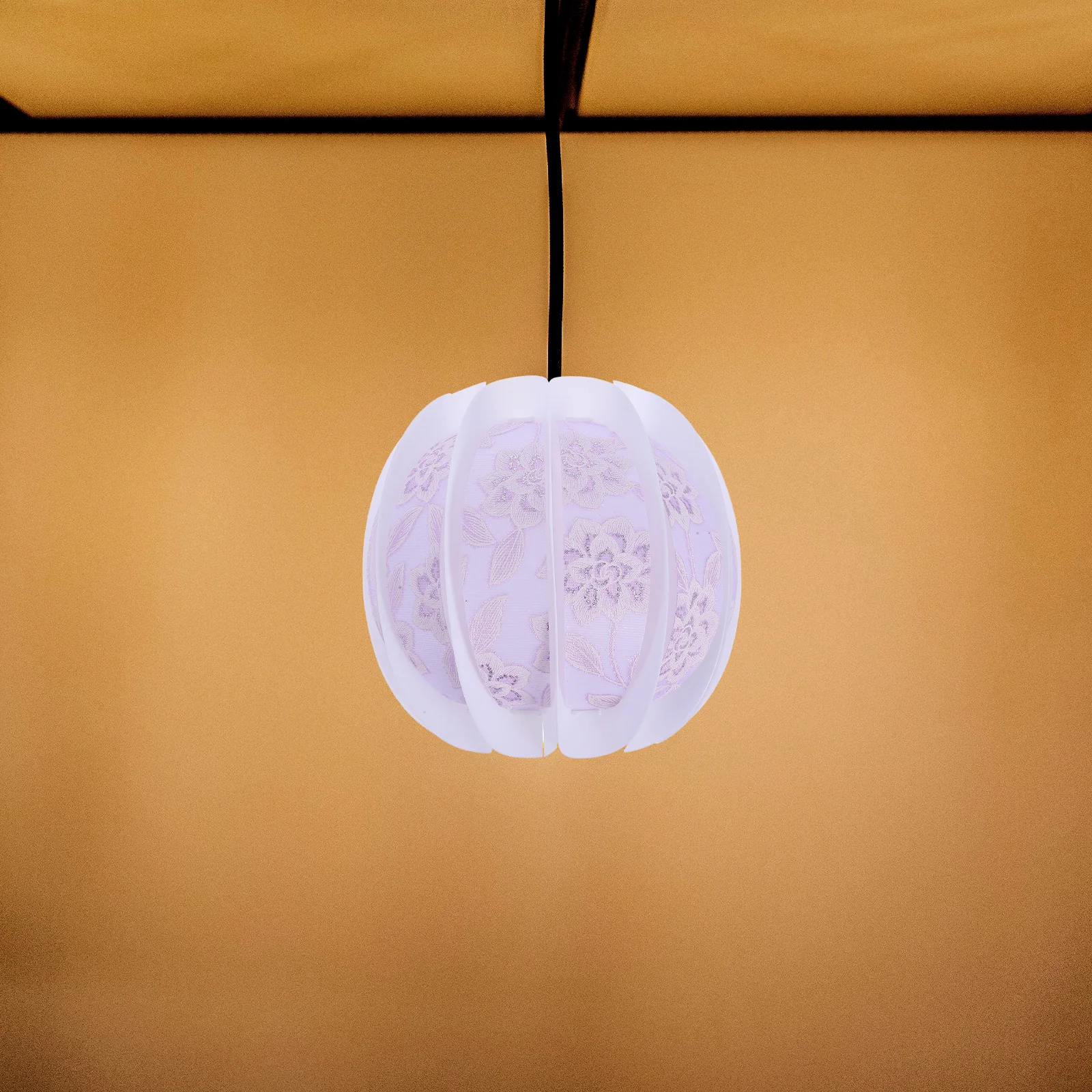 

Creative Round Rustic Wall Table Lampshade Fabric Waterproof Simple DIY Purple Decorative Lamp Cover for Home Lighting