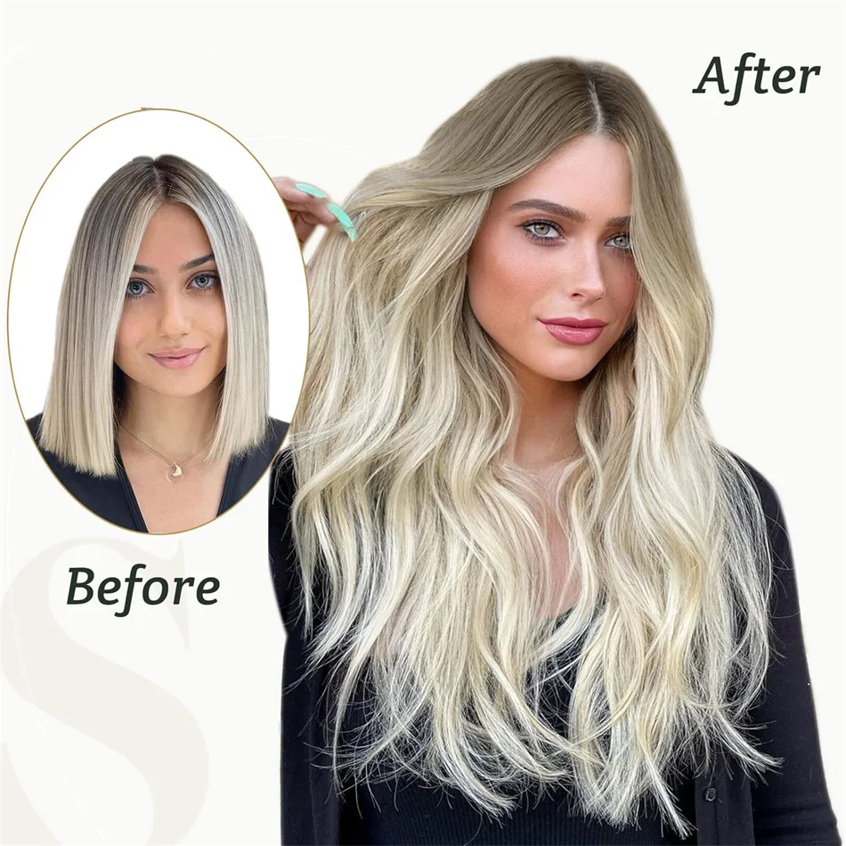 Extensiones de cabello humano liso para mujer, mechones de 26, 28 y 30 pulgadas, brasileño, crudo