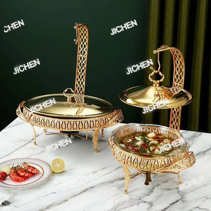 

HZ Commercial Pyrex Glass Alcohol Stove Buffet Hotel Restaurant Food Hanging Insulation Heating Stove