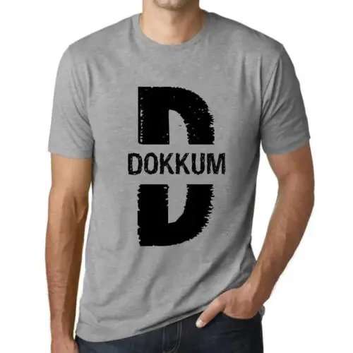 Herren Grafik T-Shirt Dokkum Öko-Verantwortlich Vintage Jahrgang Kurzarm Lustige