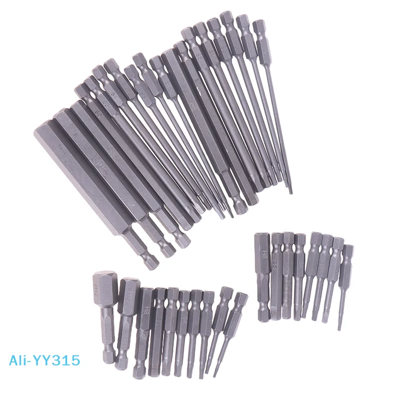 【Y】Screwdriver Set 8Pcs 1/4" Hex Shank Head Allen Wrench Screwdriver Socket Bit Metric Magnetic Screwdriver Bits Set Tools