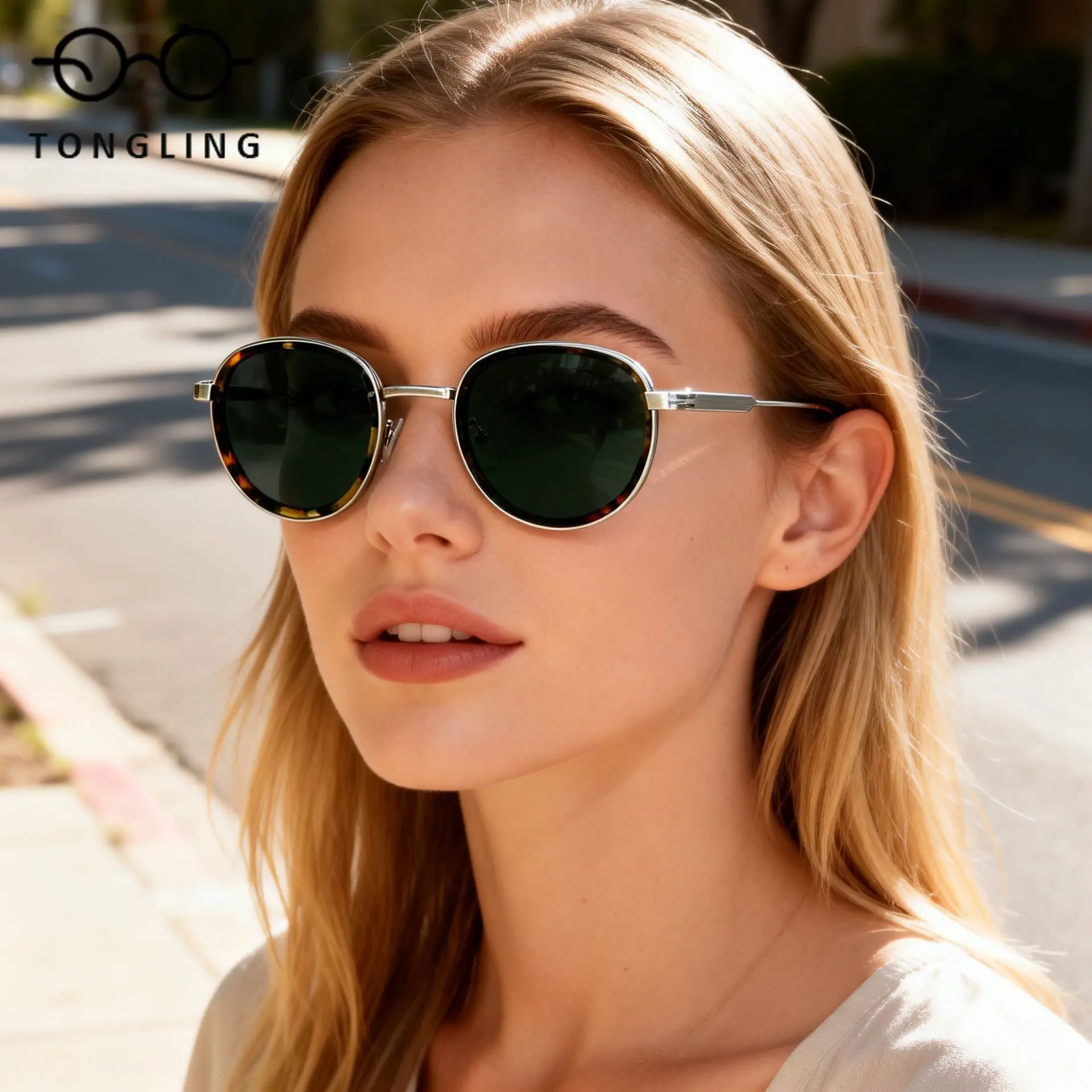 

2026 New High-Quality Women Steampunk Metal Hoop Round-Frame Glasses Retro Men Trendy Acetate Alloy Mixed Personality Sunglasses