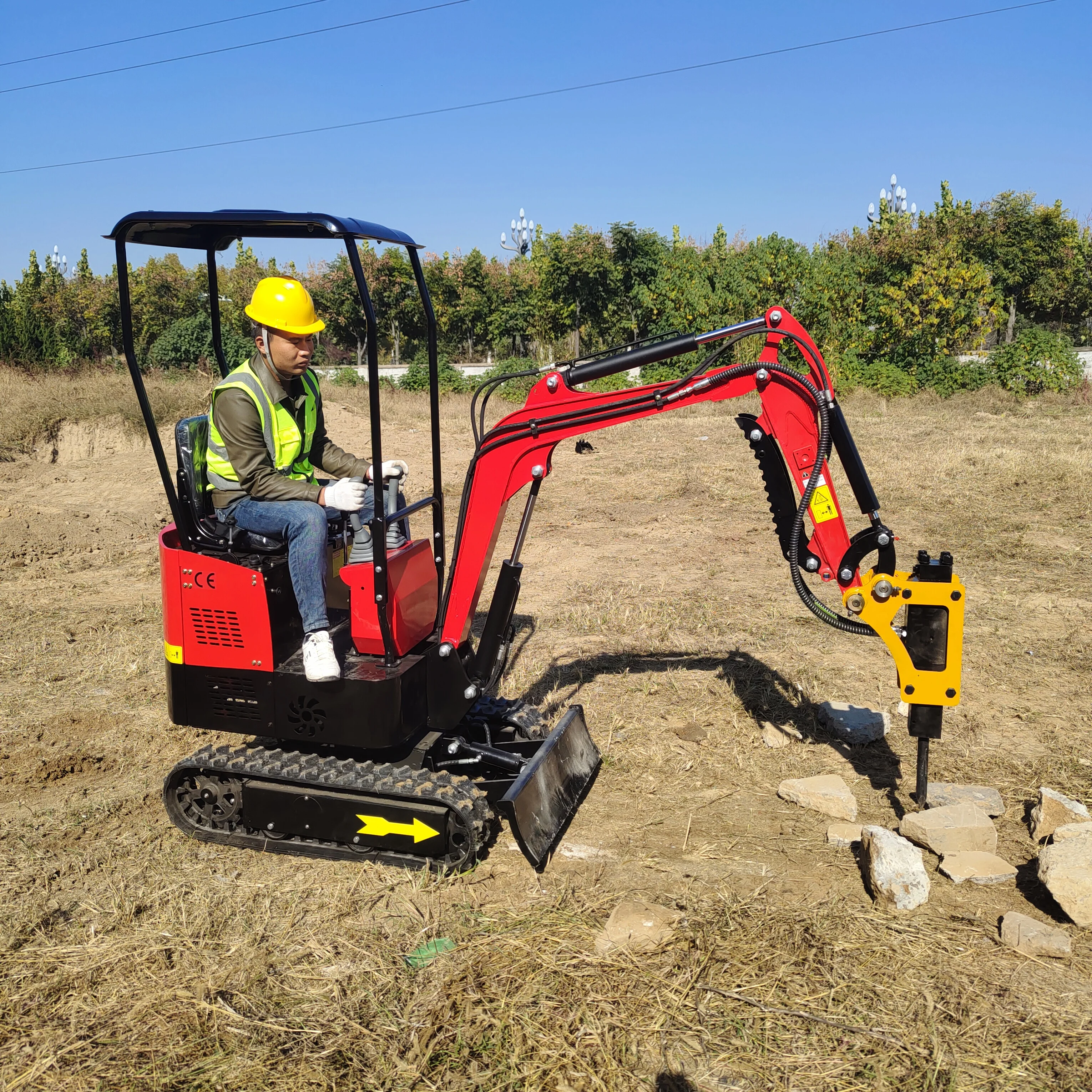 Free Shipping Micro Excavator Small Digger Accessories Break Hammer Attachment For 0.8t-3t Mini Excavator