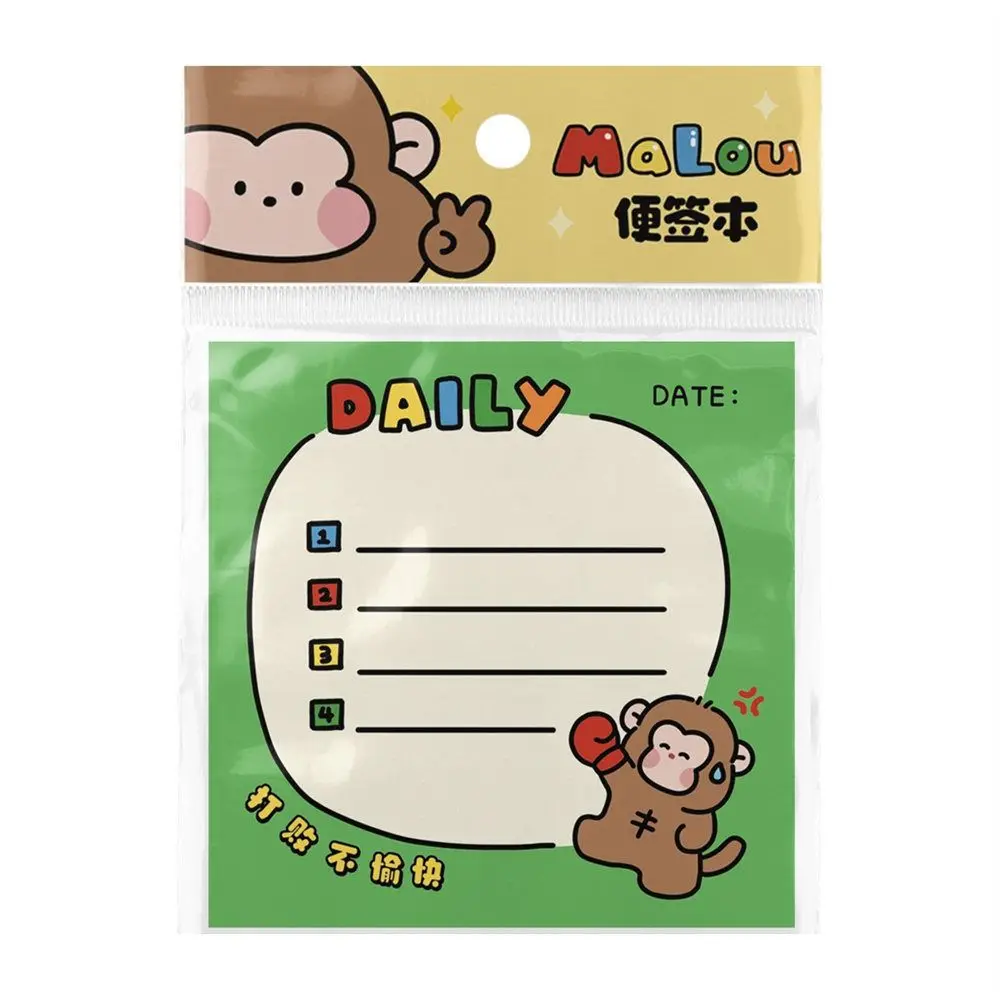 Artistic Mini Monkey Notepad Kawaii Creative Memo Pads Girly Heart Notebook Sticky Notes Student