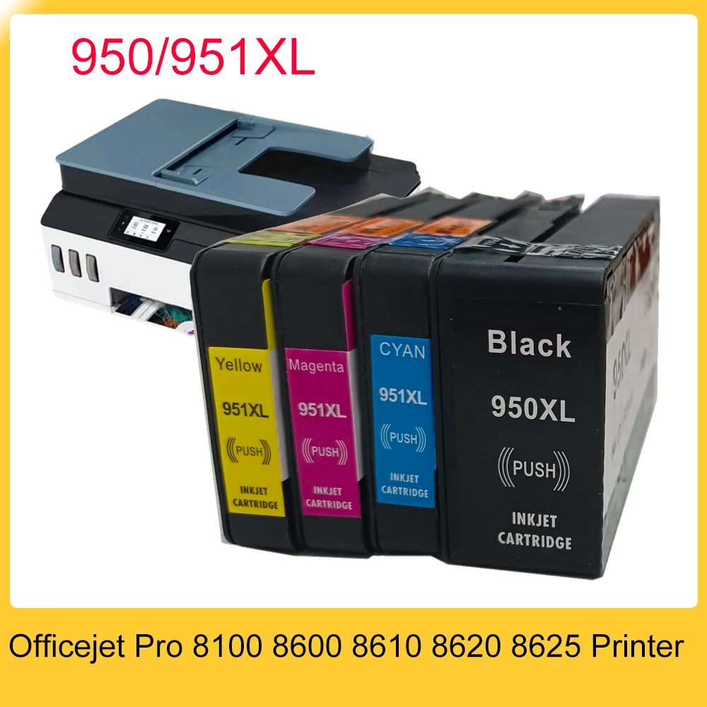 Compatible for hp 950xl 951XL  Ink Cartridge for HP 950 951 For HP  Officejet Pro 8100 8600 8610 8620 8625 Printer