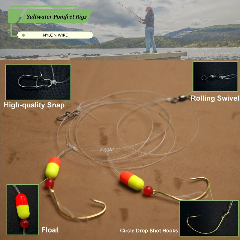 3pcs/6pcs Pompano Surf Fishing - Fishing Hook Circle review and price