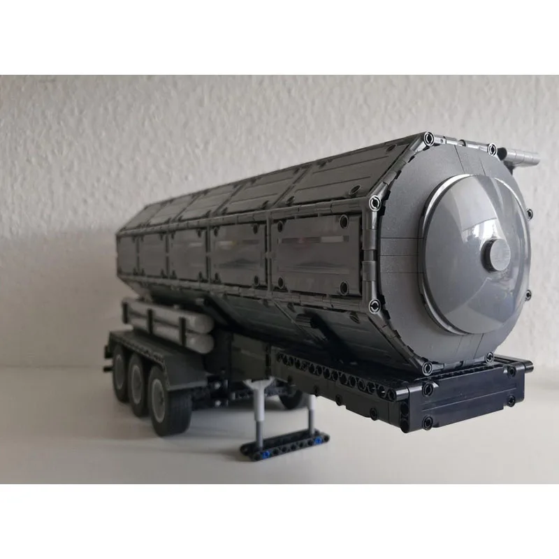 MOC-220892 Camión con remolque de Silo volquete Modelo de bloques de construcción • 2203 piezas MOC Creative Boy Juguete de construcción de cumpleaños para niños