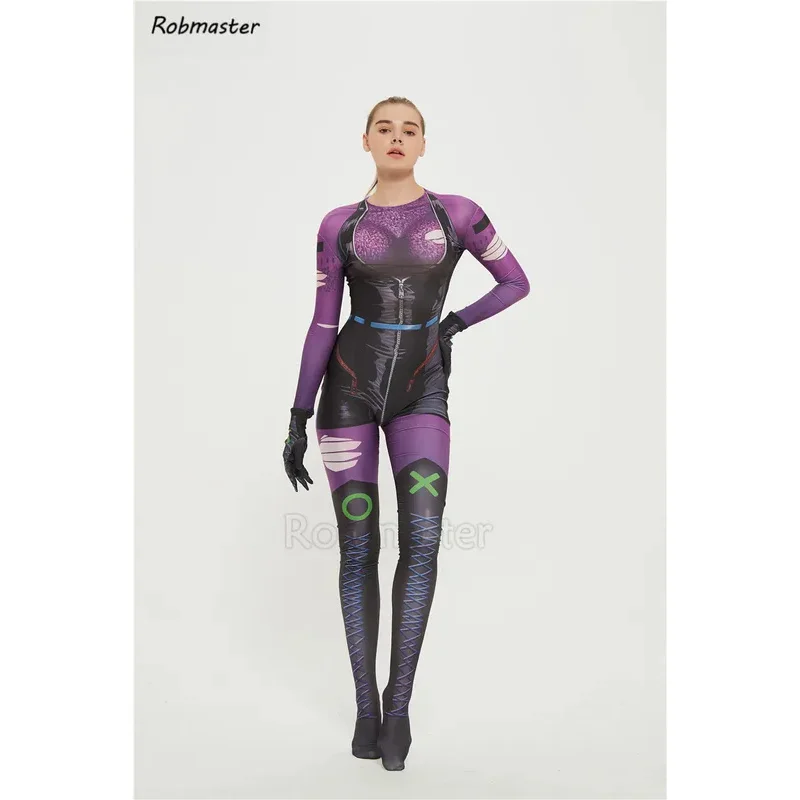Year Of Villain: Hell Arisen 3 Cosplay Costume Zentai The Joker's New Girlfriend Punchline Women Jumpsuit Bodysuit cm;5