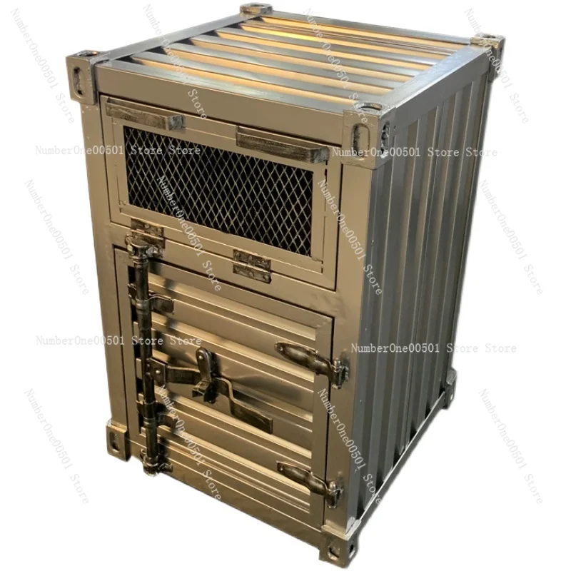 

Home Living Room Bedroom Ins Industrial Style Vintage Cabinet Container Shaped Multifunctional Storage Side Drawer Cabinet