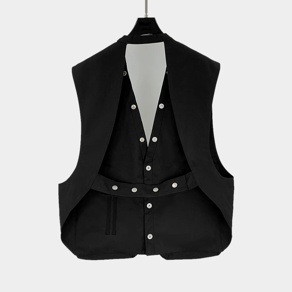 Men Vest T Shirt Cotton Gothic Men's Clothing Hip Hop Tops Tees Summer Solid Sweetwear Waistcoat