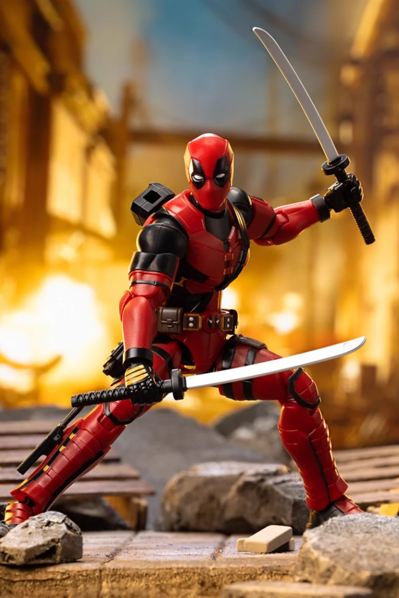 Blokees Nuova serie Deadpool e Wolverine Deadpool Champion Class Action Figure Desk Decor Ornament Toy Regali