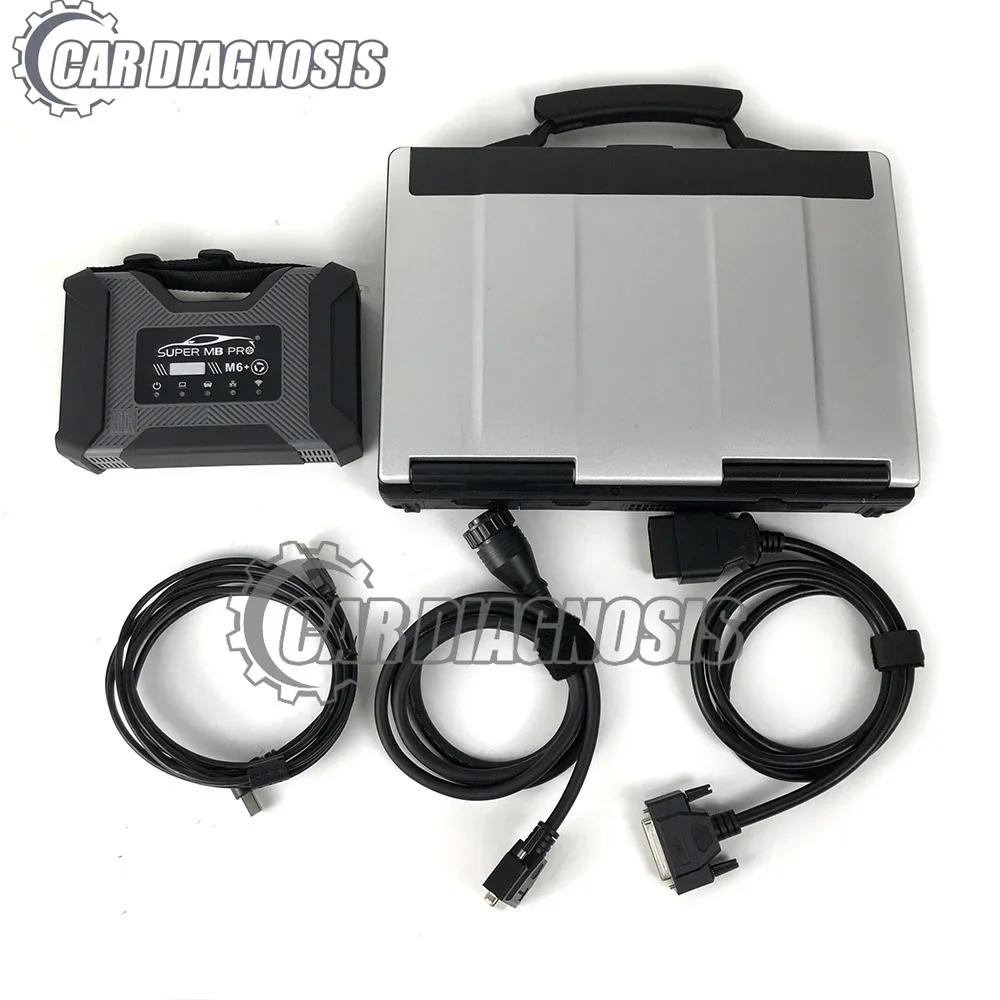SUPER MB PRO M6 DAS XENTRY WIS EPC Wireless Star Diagnosis Tool Full Configuration Work for benz Car Truck bus with CF53 Laptop