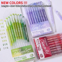 LANGUO 45/9 Colors Morandi Colorful Gel Pen Student Writing Marker DIY Graffiti Painting Drawing Handbook Pens School New Colors