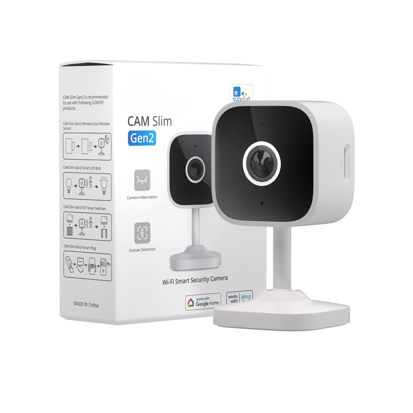 

CAM Slim Gen2 Smart Home Security Camera 1080P Human Motion Detection Night Vision Audio new Track Motion Video Record 2025