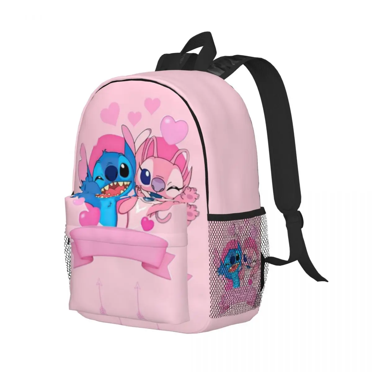 Stitch Printed Lightweight Casual Schoolbag For School, Outdoor, Shopping, Office 15inch