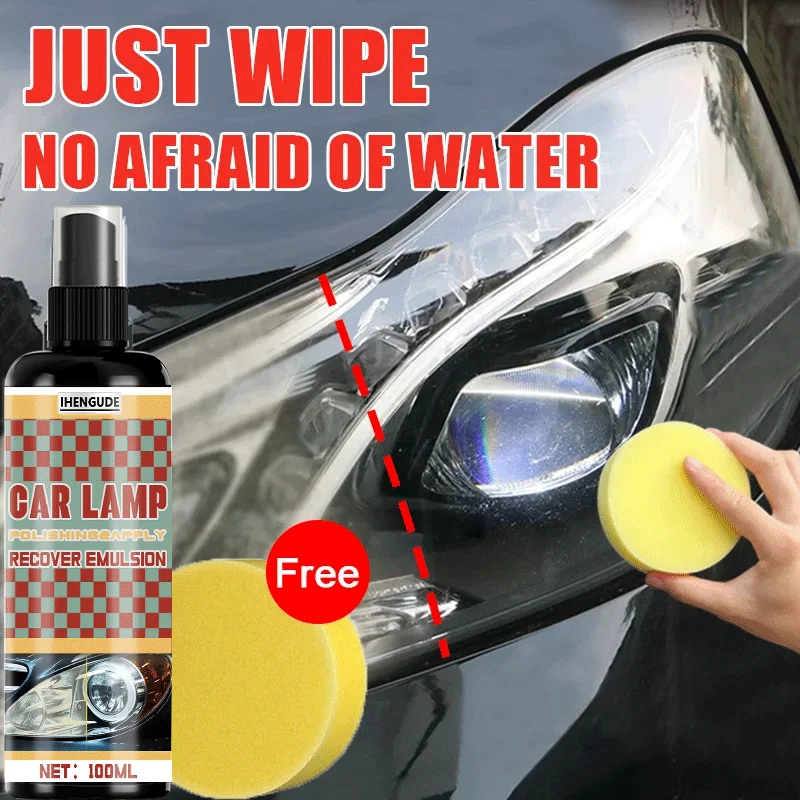 Car Headlight Restoration Polishing Kits Headlamp Scratch Remover Repair Cleaning Paste Remove Oxidation Headlight Polish Liquid