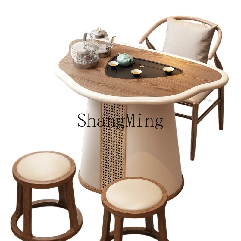 LXY high-end small apartment rock slab coffee table kettle integrated automatic tea table