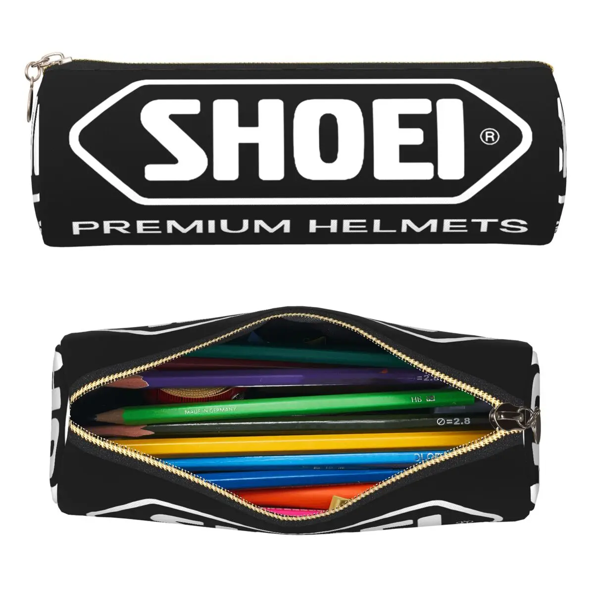 Shoei Motorcycle Helmets Pencil Cases Pen Holder Cylinder Pen Box Pencil Bag for Students Stationery Supplies