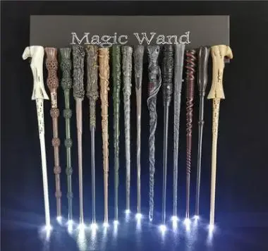 Harri Potter Led Light Magic Wand Sirius Hermione Ron Dumbledore Snape Voldemort Light Magic Wands Cosplay Gifts Action Toys