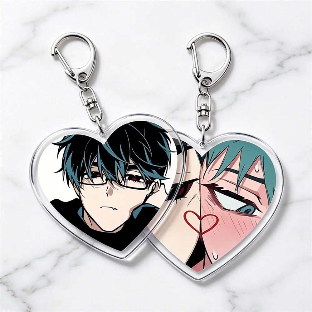 Alien Stage Members Keychains for Accessories Bag Luka Ivan Till Mizi Hyuna Sua Love Heart Keyrings Jewelry Fans Friends Gifts