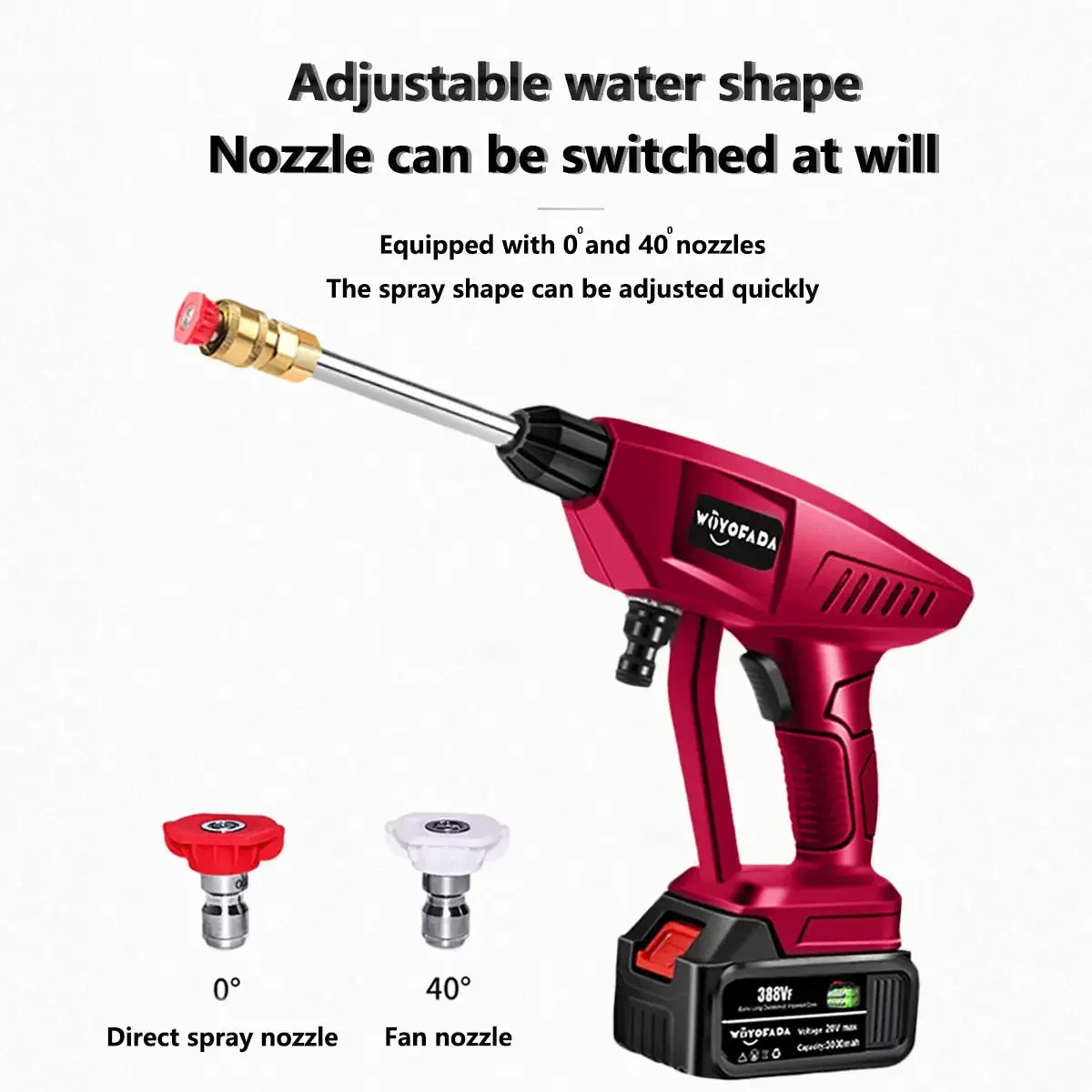 

30Bar Portable High Pressure Washer Foam Generator Wireless High Pressure Car Wash Water Spay Gun W/ Toolbag for Makita Battery