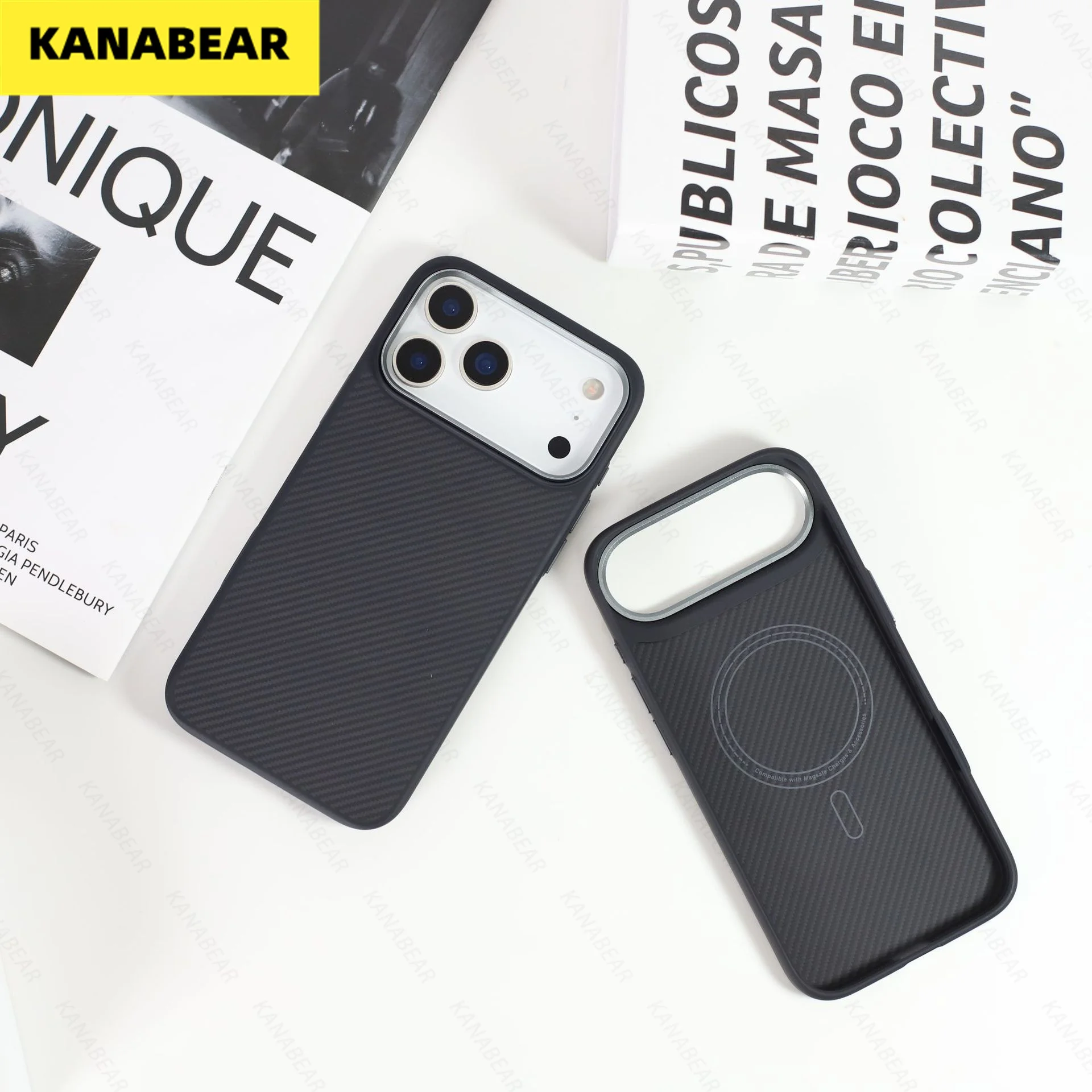 

Прочный чехол для телефона из кевлара и ТПУ для Apple iPhone 17/iPhone 17 Pro, магнитный защитный чехол на весь корпус