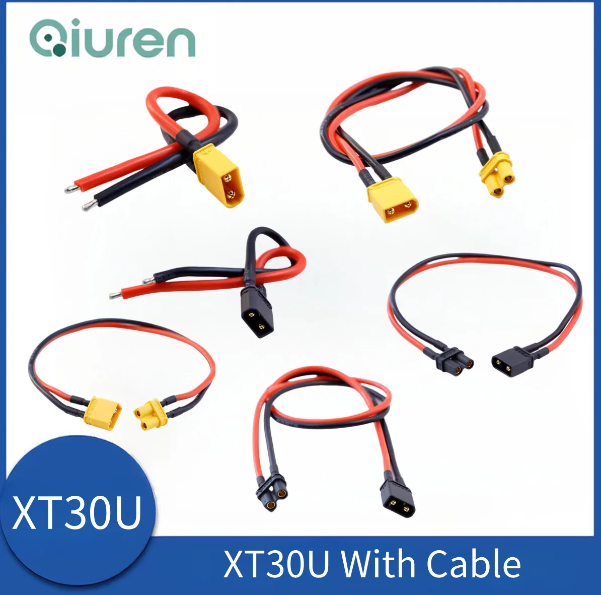 3PCS AMASS XT30U Custom Line Car Adapter Brushless Drone Connection Plug Model Aircraft Lithium Battery Extension Cable