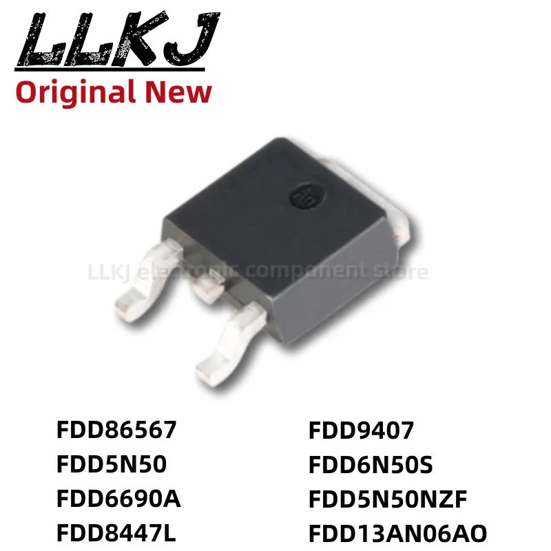 

1 шт. FDD86567 FDD5N50 FDD6690A FDD8447L FDD9407 FDD6N50S FDD5N50NZF FDD13AN06AO TO252 MOS Fet