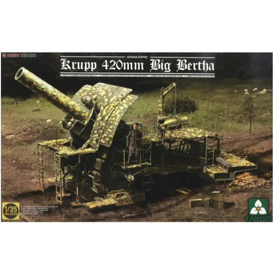 2035 Takom 1/35 Imperial Arm Krupp 420mm Big Bertha Modellbausatz