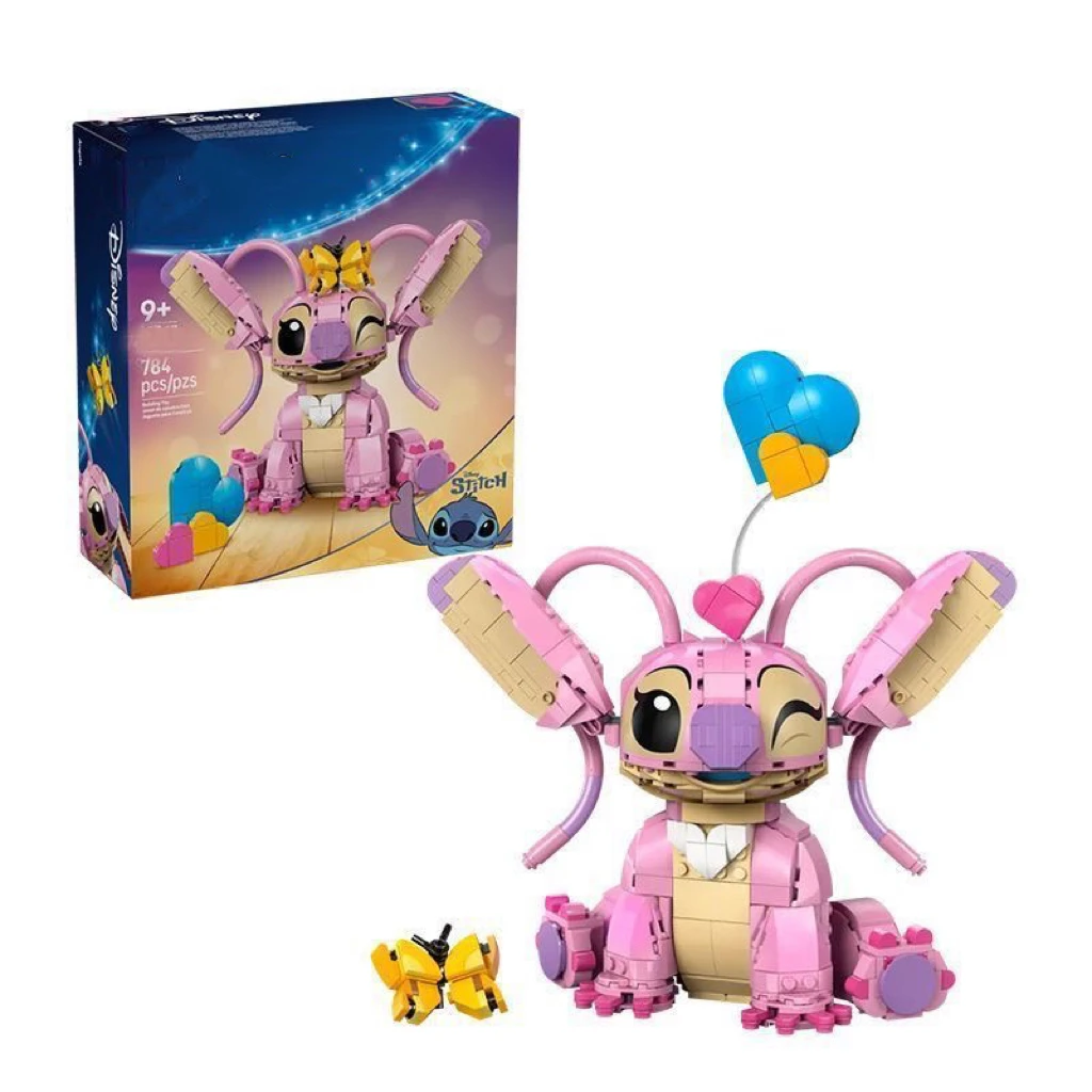 

2025 New 43257 Angel Stitch Building Blocks Cartoon Cute Children Puzzle Assembly Toys Ear Mobility Girl Boy Birthday Gift Toys
