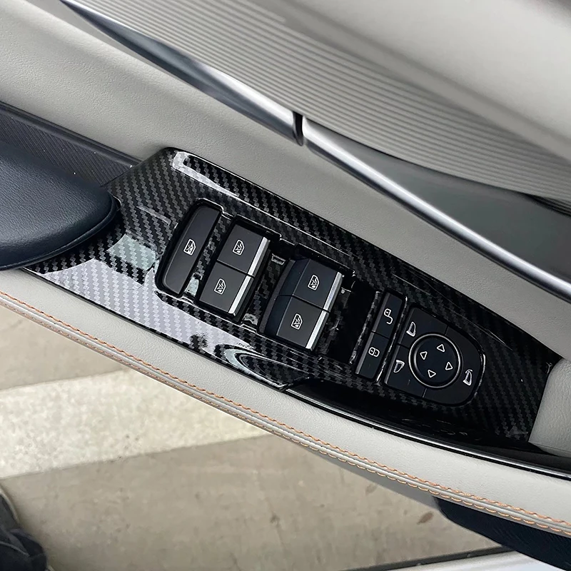 

Цветное оконное стекло из углеродного волокна, подъемные кнопки, декоративная рамка, накладка для BYD Song PLUS 2023, Стайлинг автомобиля с левым рулем