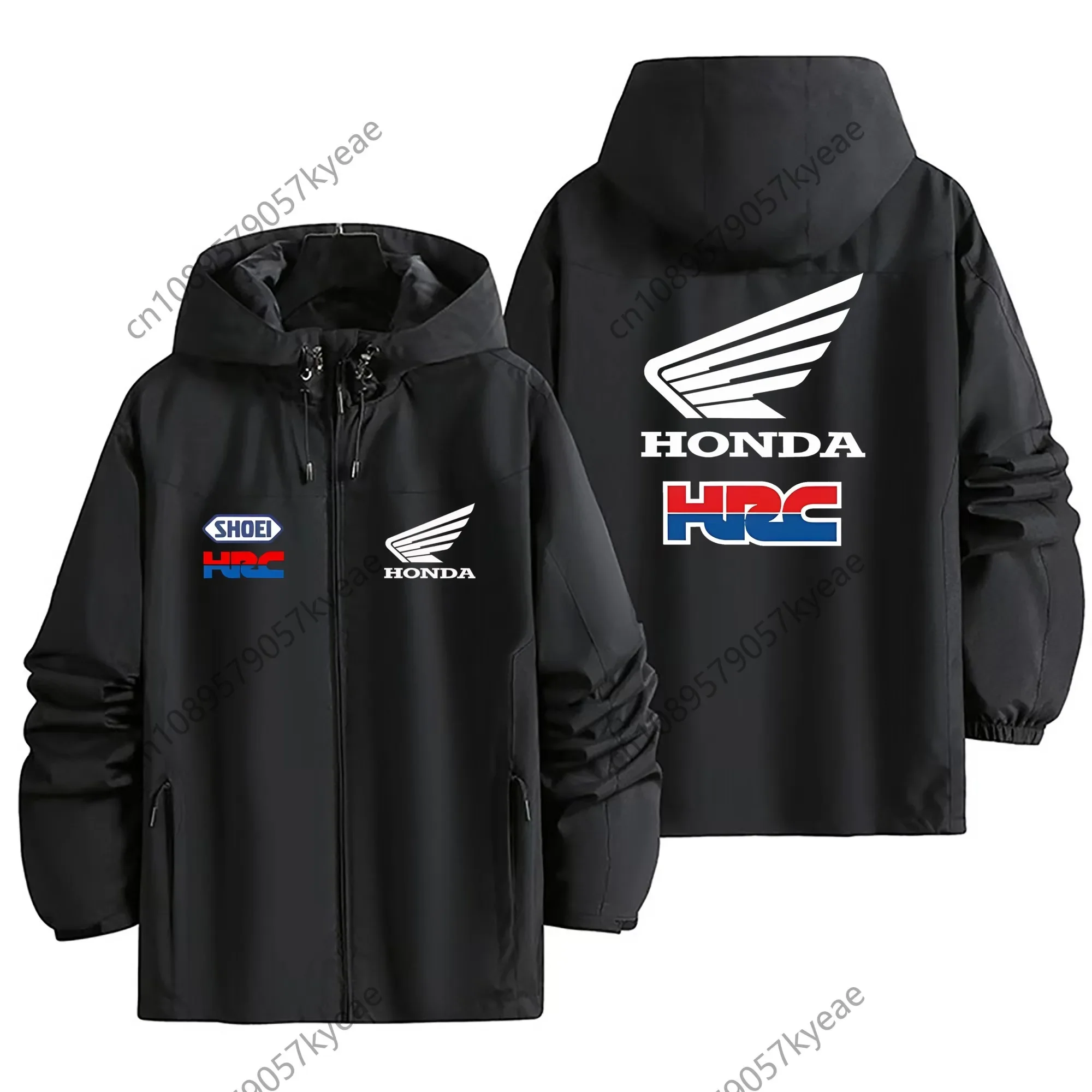

Honda Jacket Honda HRC Logo Printed Men's Windproof Jacket Fashion Casual Sports Motorcycle Riding Sportswear Unisex Clothing