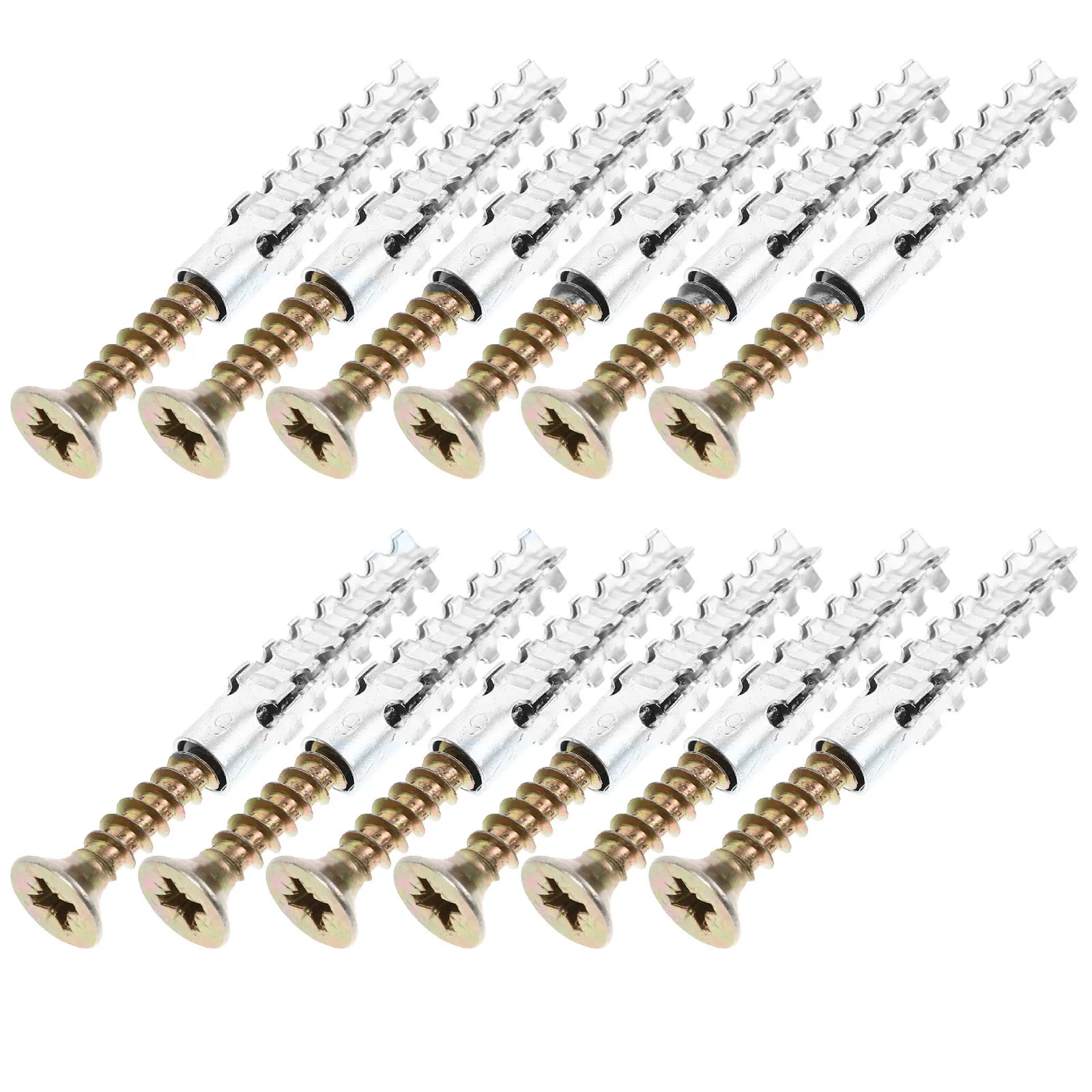 

40 set Wall Anchors Screws Kit Heavy Duty Drywall Anchor Set For Concrete Plaster Hollow Walls Rust-Proof Steel Expansion Screws