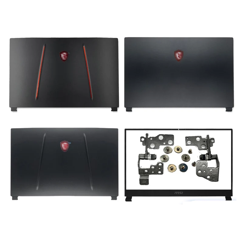 

NEW Laptop LCD Back Cover/Front Bezel/Hinges/Palmrest/Bottom Case For MSI GP75 GE75 GL75 MS-17E4 MS-17E2 Series Top Case Black