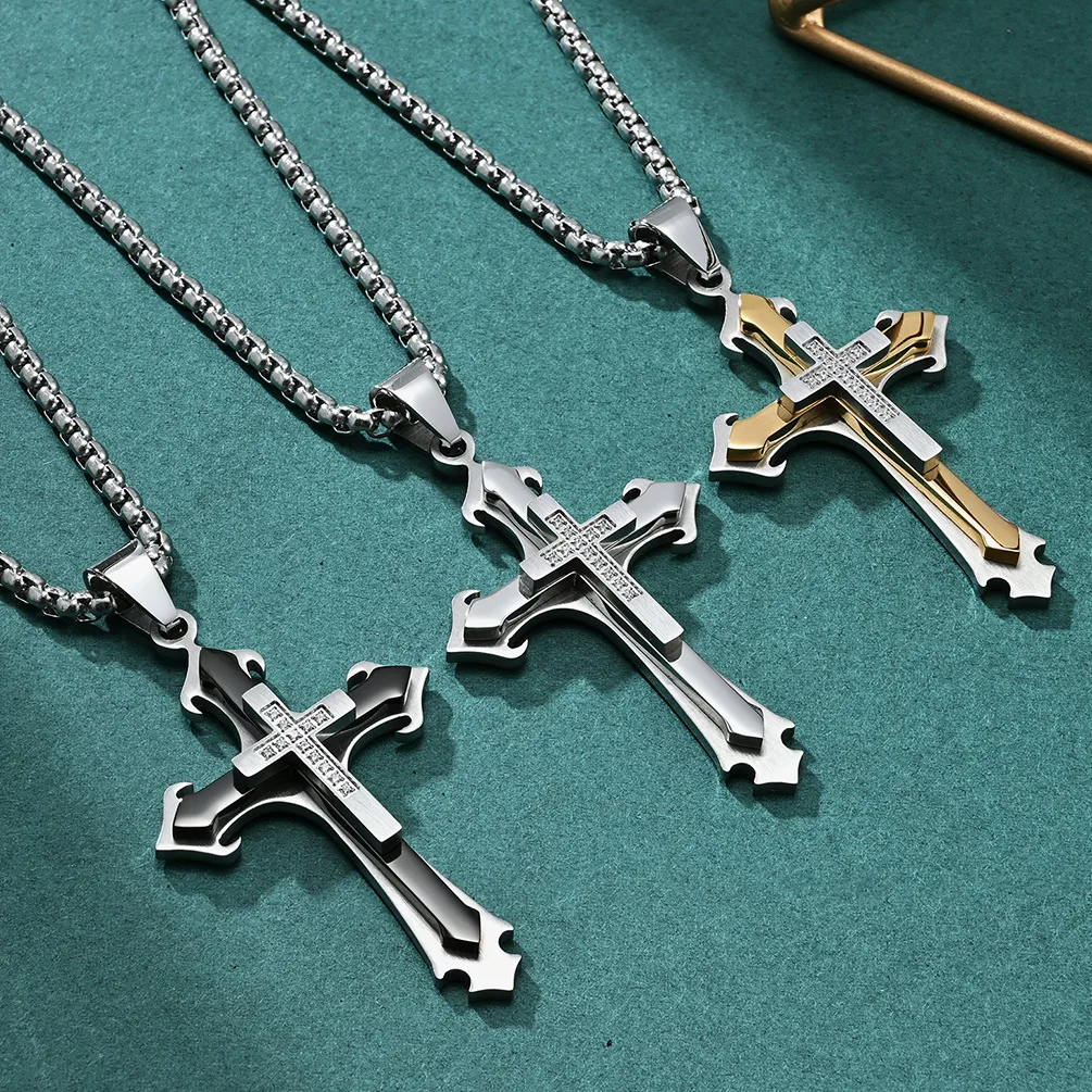 Novo design cruz colar masculi - Men'S Fashion Necklaces avaliação e preço