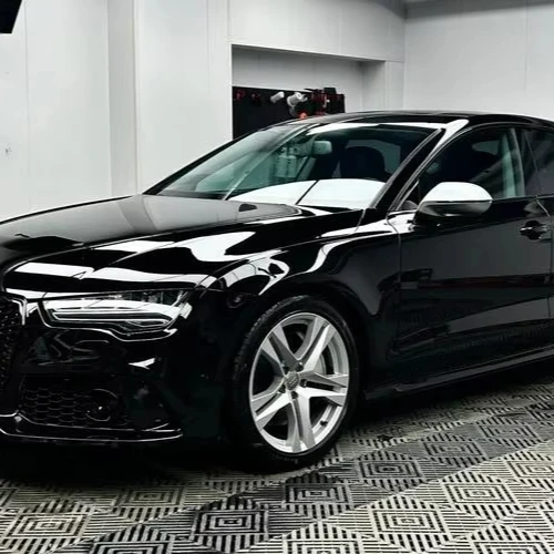 ملصقات سيارة من مادة TPU ذاتية الشفاء باللون الأسود اللامع، طبقة حماية للطلاء المسعور #4