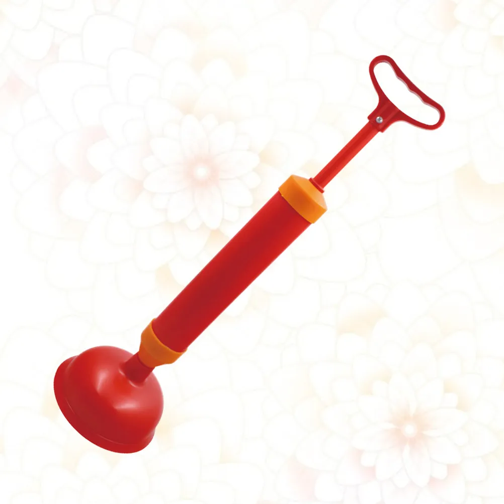 1Set Toilet Pipe Cleaner Red Suction Clog Remover Practical Home Office Sanitary Sewer Cleaning Tool Suction