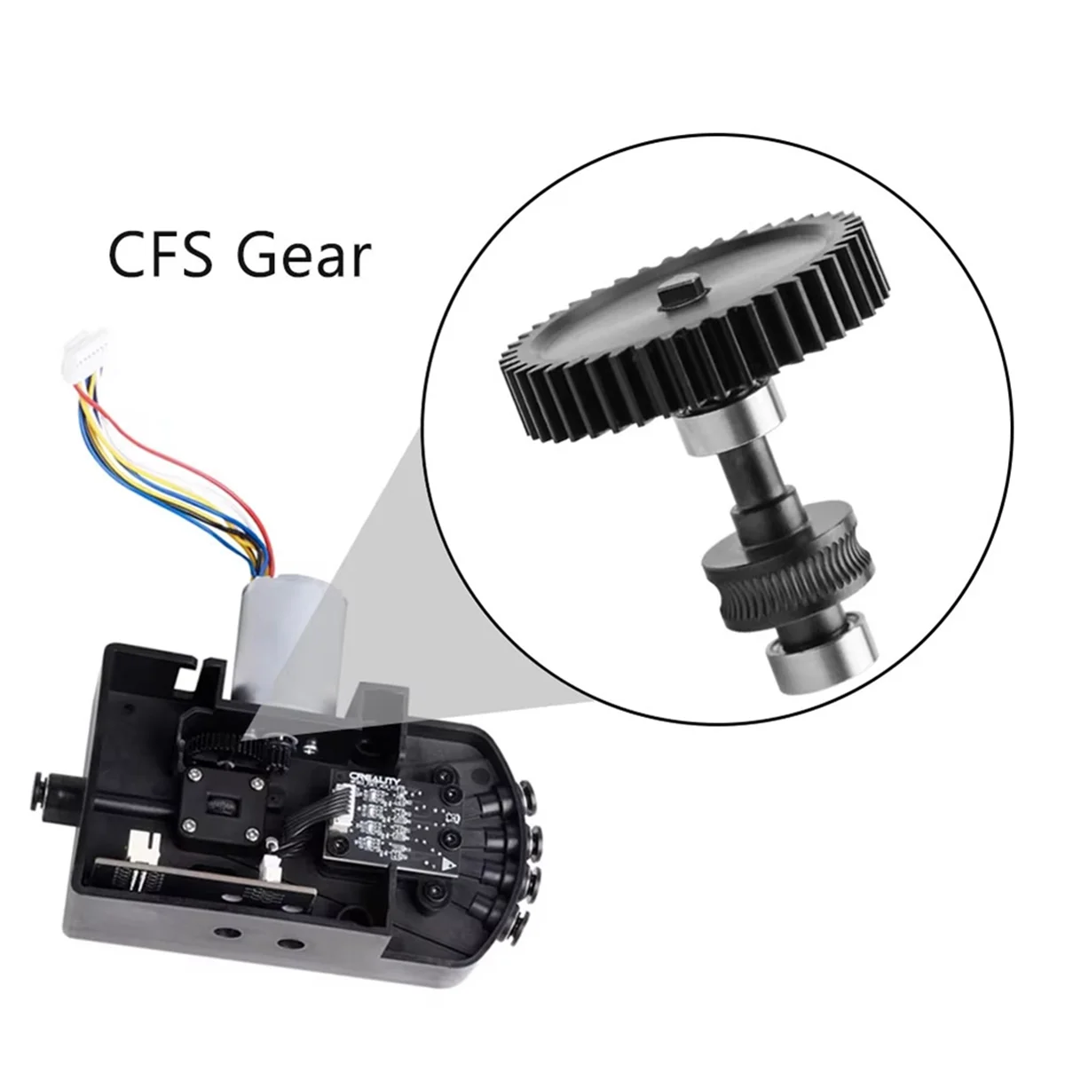 ABGV Upgraded Gear for K2 Plus Combo Nano Coating Hardened Steel Five-Way Driven Wheel Wear 3D Printer