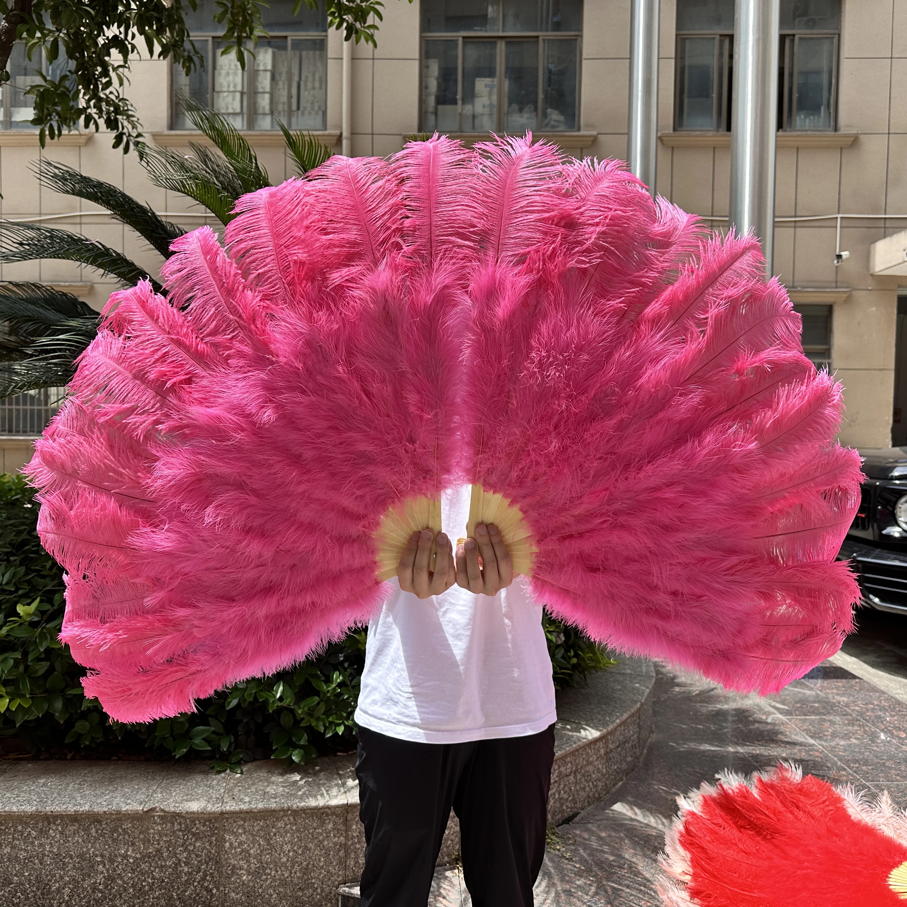 High Quality Natural Ostrich Feather Fans Wedding Dance Party Real Turkey Feather Carnival Performance Accessories Plume Crafts