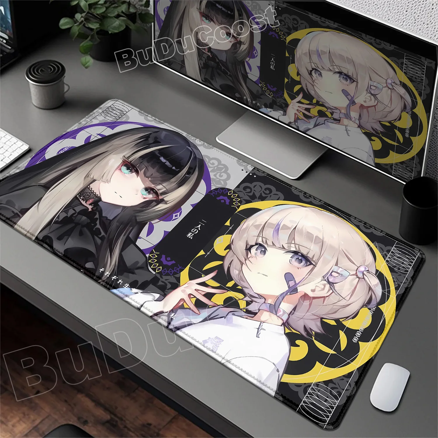 Beautiful Anime Girl Hololive Juufuutei Raden Mouse Pad Laptop Gaming PC Accessories Mousepad Large XXL Keyboard Pad Mice Mat