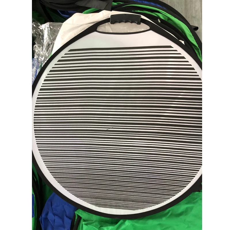 Portable 80cm Circular Striped Flexible Foldable PDR Lined Light Reflector Board Round Dent Panel Car Dent Remover Check Tool