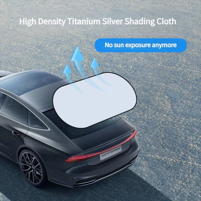 Foldable Car Rear Windshield Sunshade UV Reflection Heat Blocking Privacy Protection Curtain Car Rear Window Sun Cover Universal