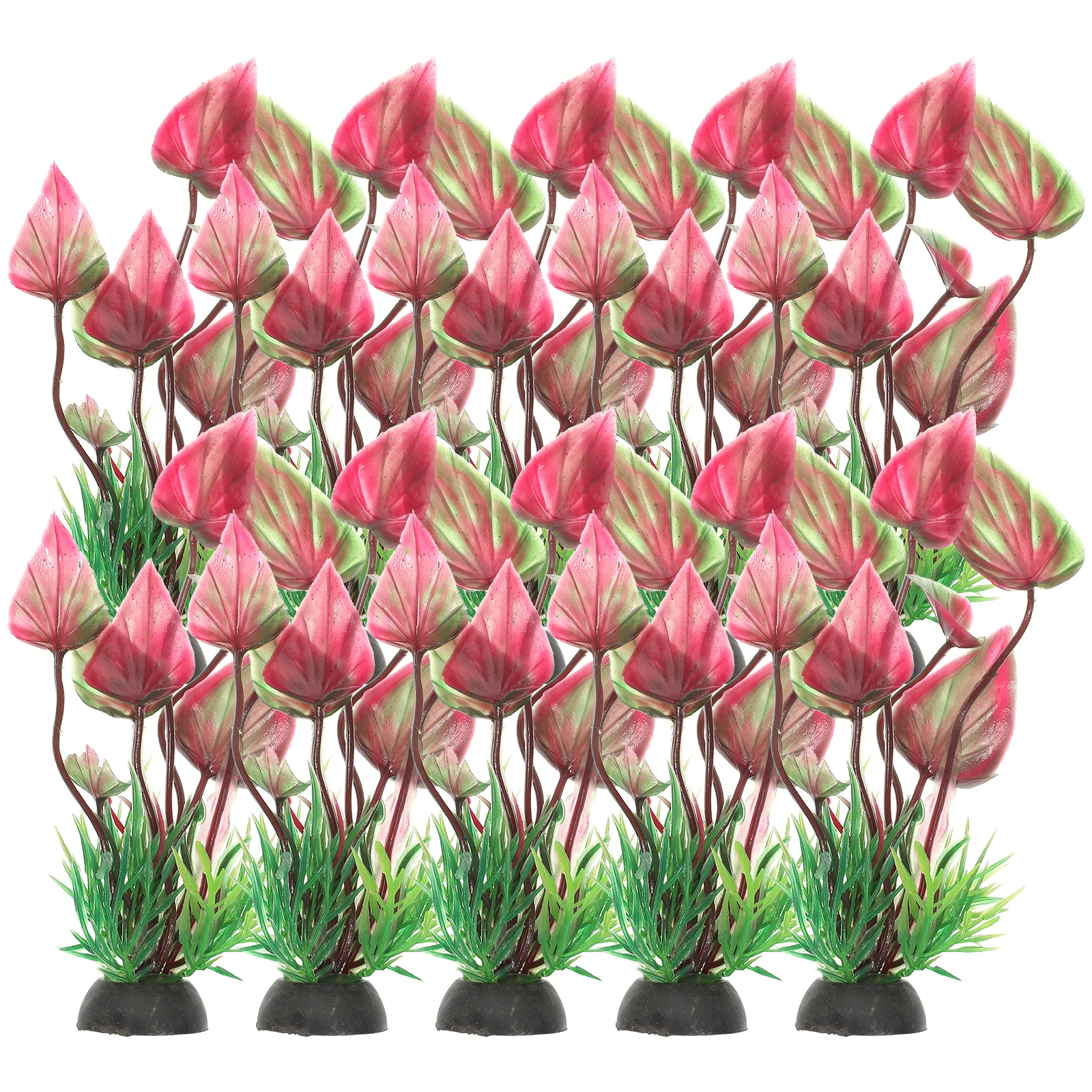 

10pcs Fake Plants Aquarium Decorations Plastic Water Plant Ornaments for Fish Tank Small Betta Aquatic Freshwater Pets Supplies