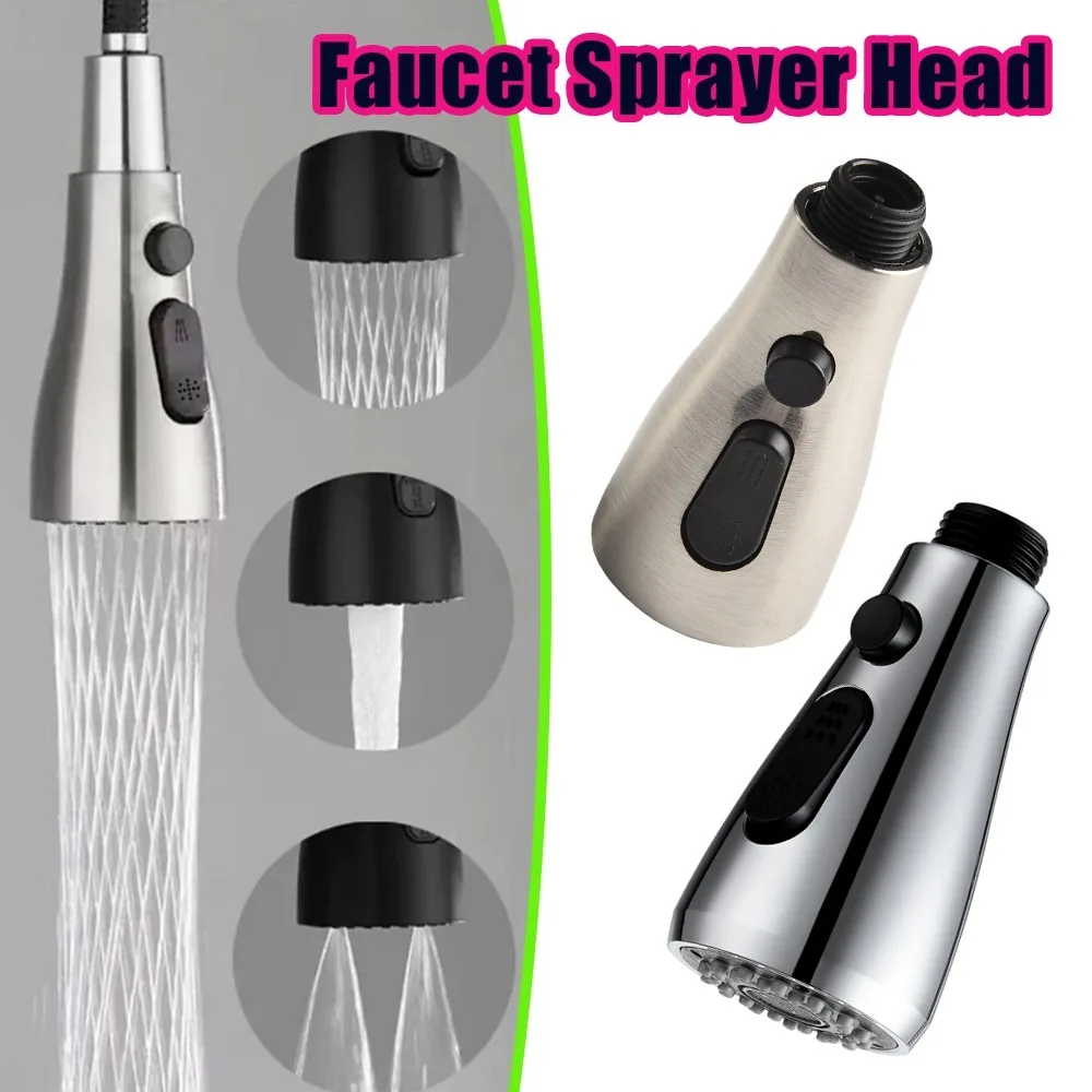 

Выдвижная распылительная головка для кухонной мойки, 3 режима, удлинитель насадки с защитой от брызг, замена смесителя высокого давления для мытья овощей