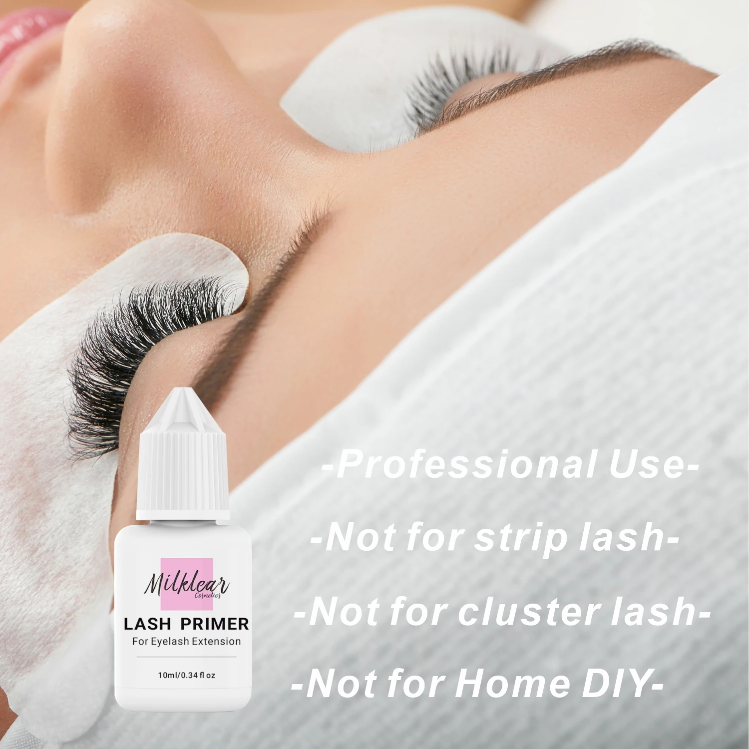 10ml Eyelash Glue Primer for Lash Extensions Longer Retention Lash Extension Primer Natural Oil and Protein Oil Remover