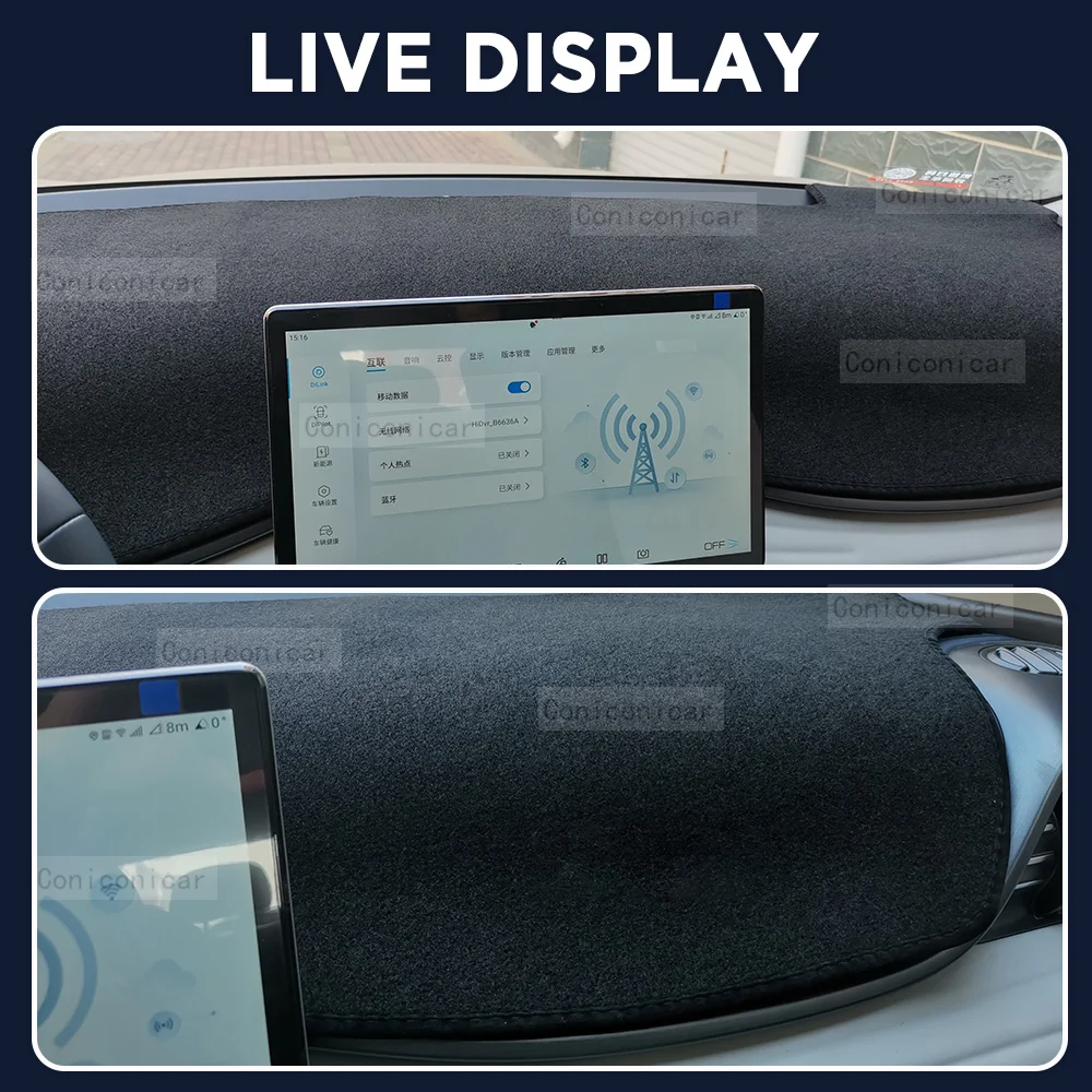 Dashboard Cover Mat Protective Pad  For BYD ATTO 3 YUAN PLUS EV 2022-2024 Car Accessories Dash Board Sunshade Carpet Dashmat