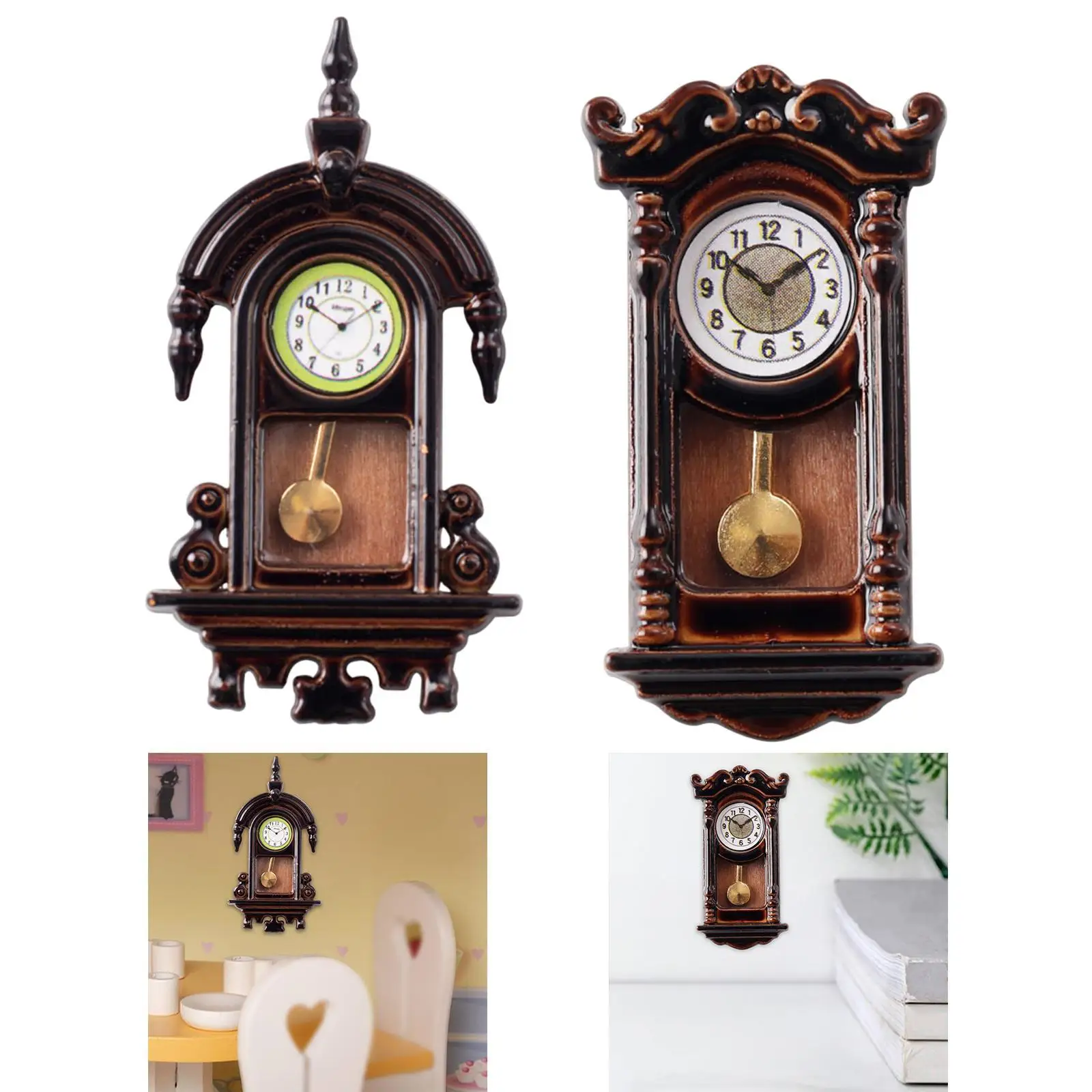 

1:12 Roman Clock Roman Clock Decorative DIY Fitments Photo Props Vintage Wall