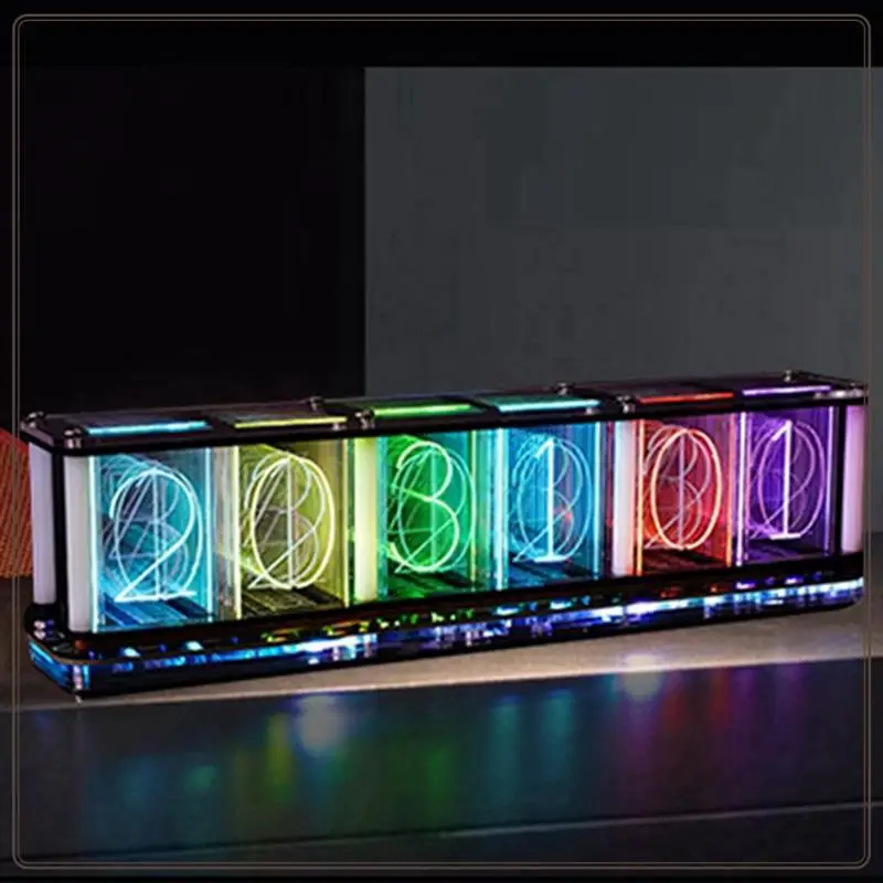 طقم منبه LED رقمي موثوق به خط كبير 6 أرقام ساعة إلكترونية وحدة طيف الموسيقى السائبة لتقوم بها بنفسك تتميز الصوت والرقمي